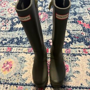 Hunter Green Tall Rain Boots